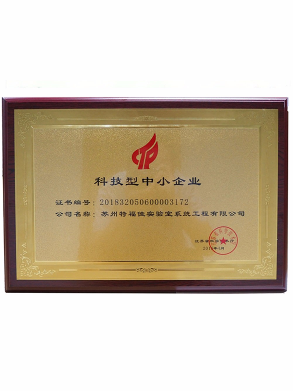 科技型中小企業(yè)證書